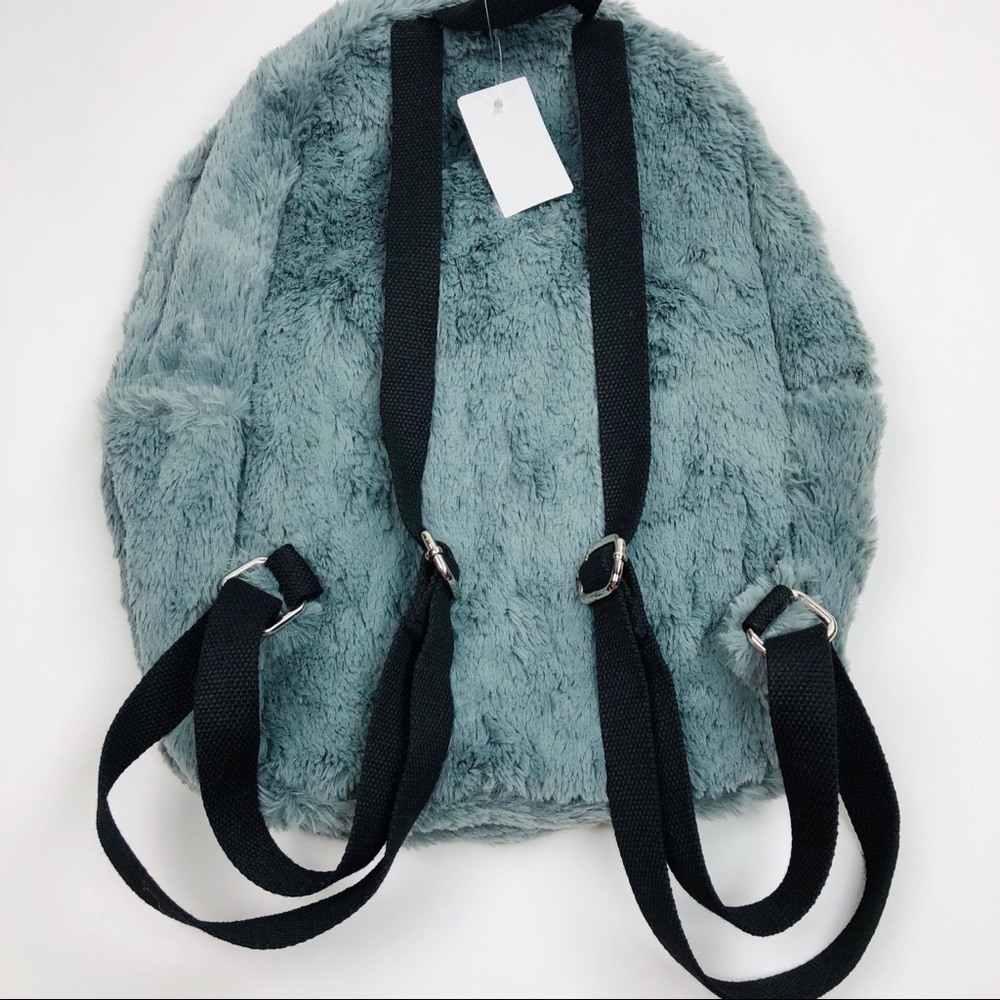 💥LAST ONE💥Mikaela Grey Fur Mini Backpack - Picture 5 of 7